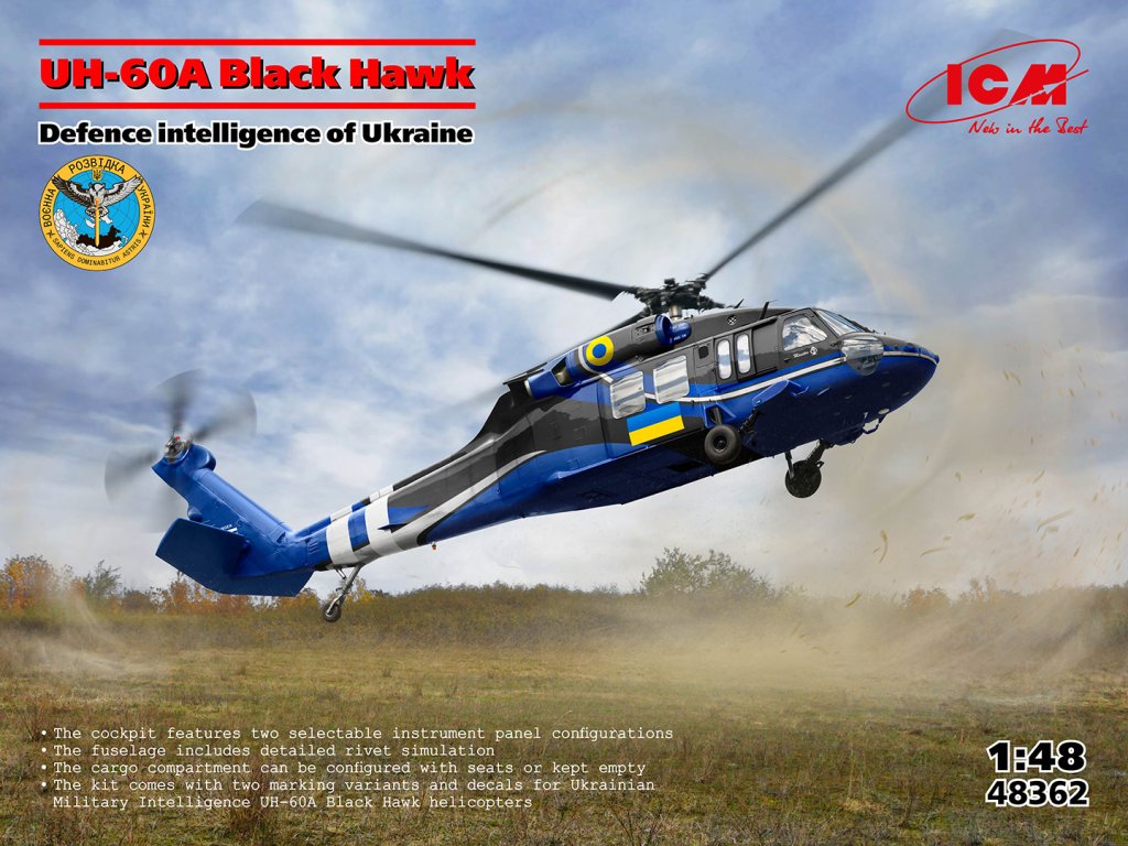 ICM 1/48 UH-60A Blackhawk Defence intelligence of UA