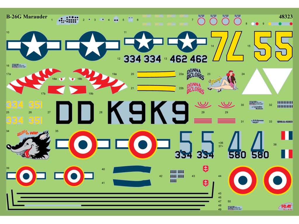 ICM 1/48 B-26G Marauder American/France Bomber WWII