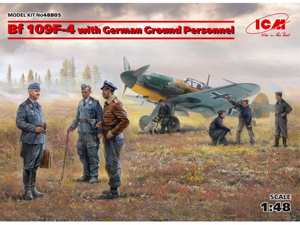 ICM 1/48 Bf 109F-4 w/ German Ground Personnel