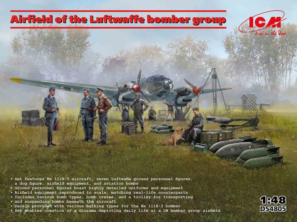 ICM 1/48 DS4805 Airfield of Luftwaffe bomber group (DIORAMA)