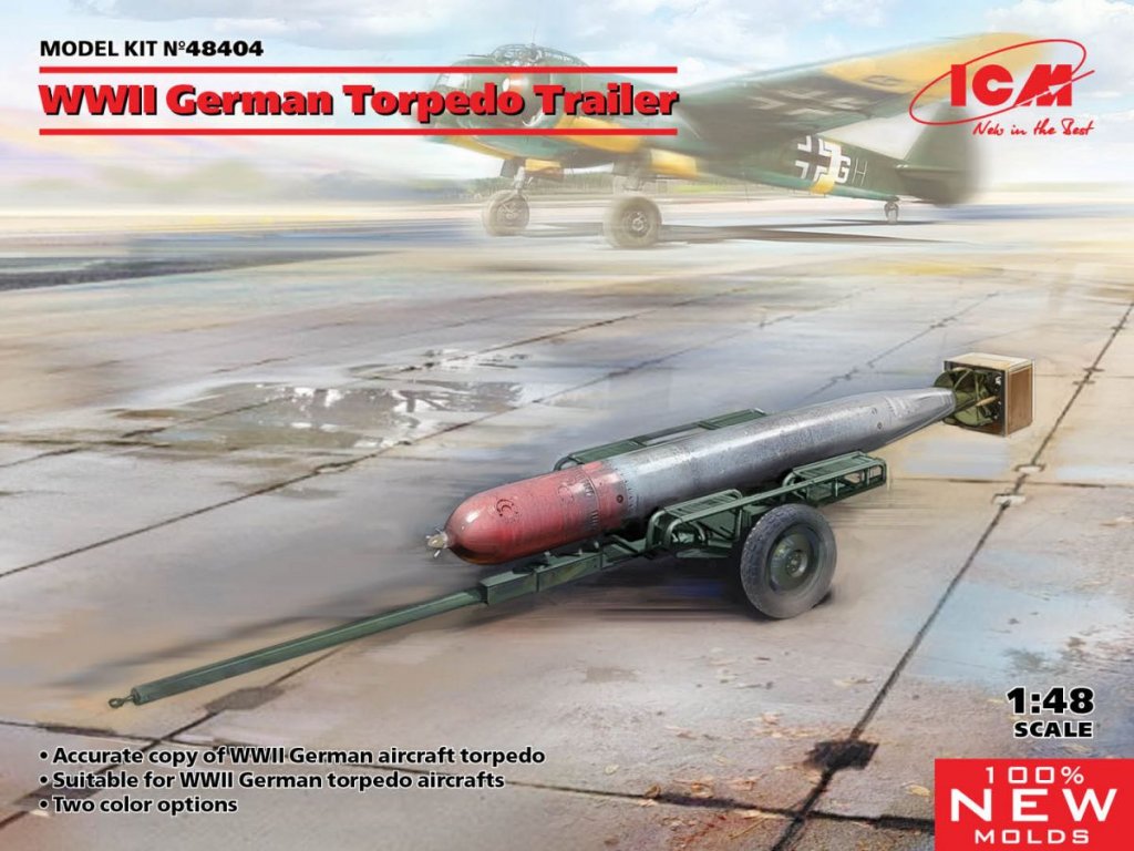 ICM 1/48 German WWII Torpedo Trailer (2x options)