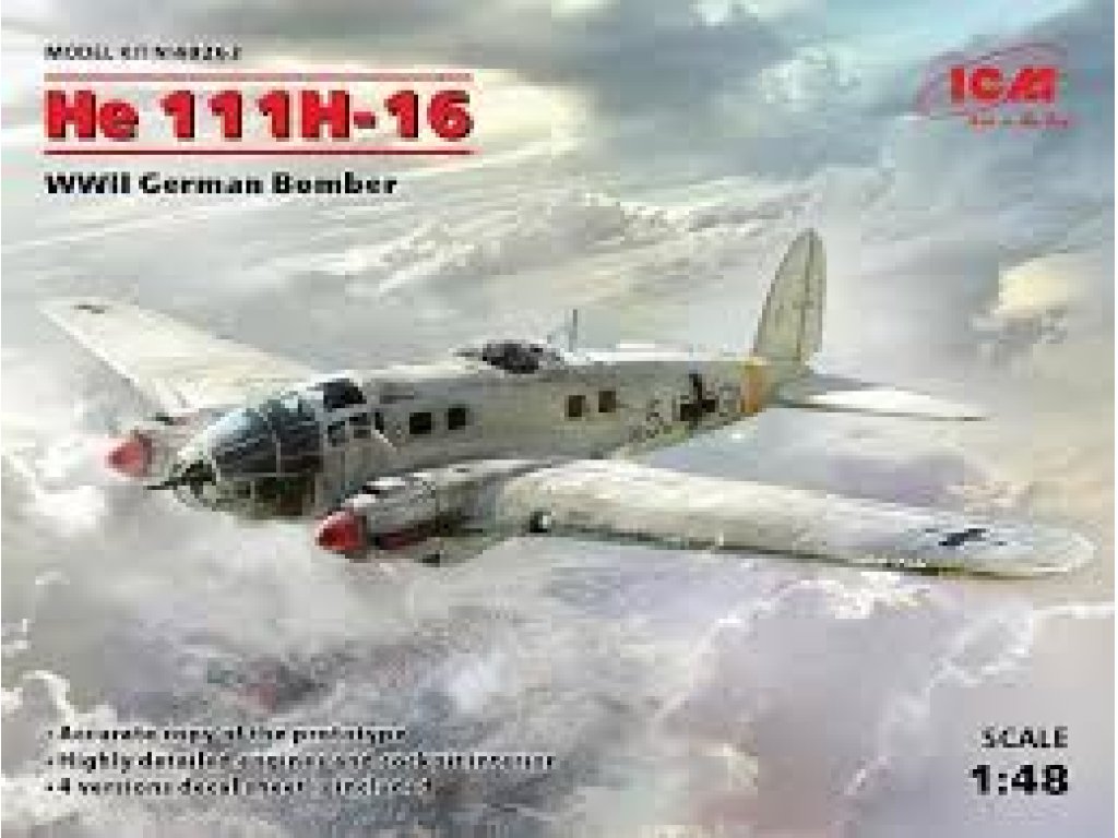 ICM 1/48 Heinkel He 111H-16 German Bomber (4x camo)