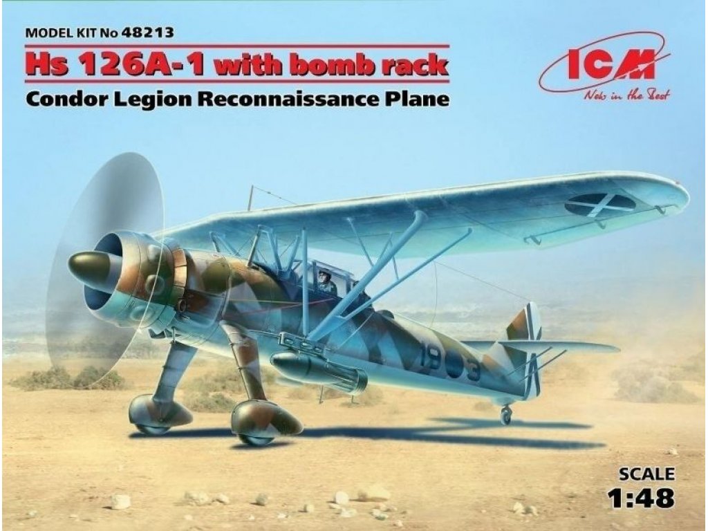 ICM 1/48 Hs-126A-1 W/Bomb Rack Legion Condor