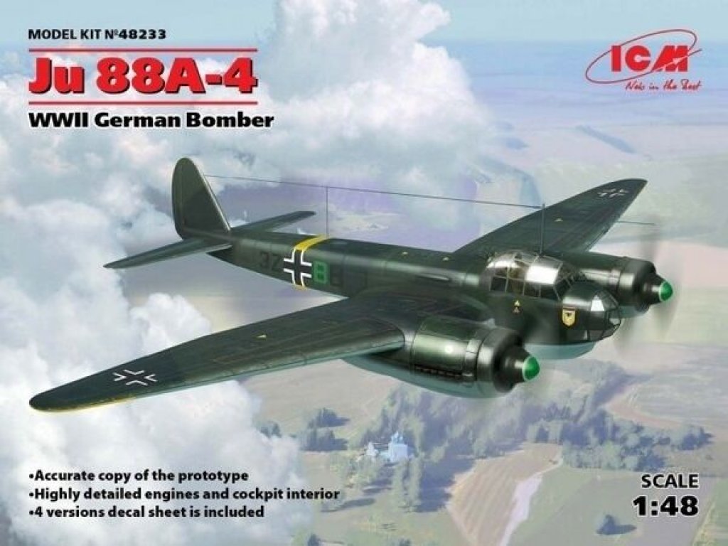 ICM 1/48 Junkers Ju-88A-4 German bomber