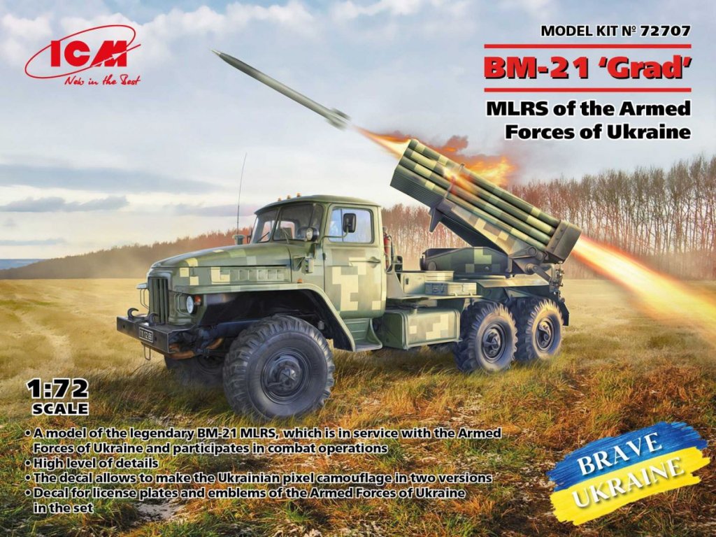 ICM 1/72 BM-21 Grad MLRS of The Armed Forces of Ukraine