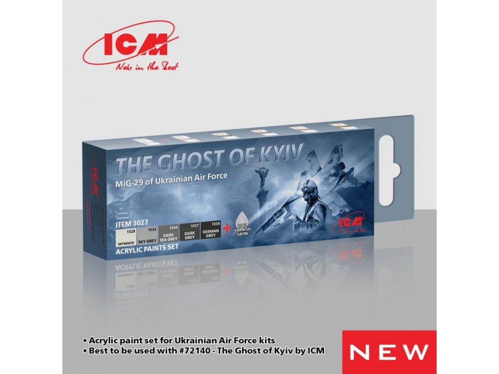 ICM 3027 Acrylic Paint Set for The Ghost of Kyiv