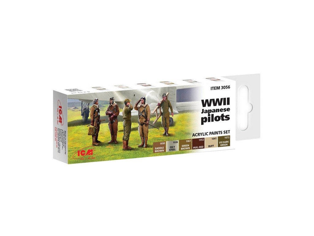 ICM 3056 Acrylic Paints Set WWII Japanese Pilots 6x 18ml