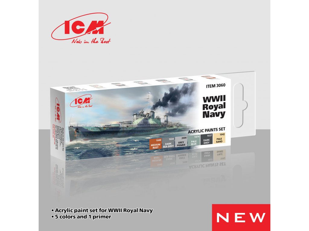 ICM 3060 Acrylic Paints Set WWII Royal Navy