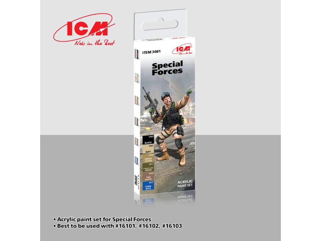 ICM 3081 Acrylic Paints Set Special Forces