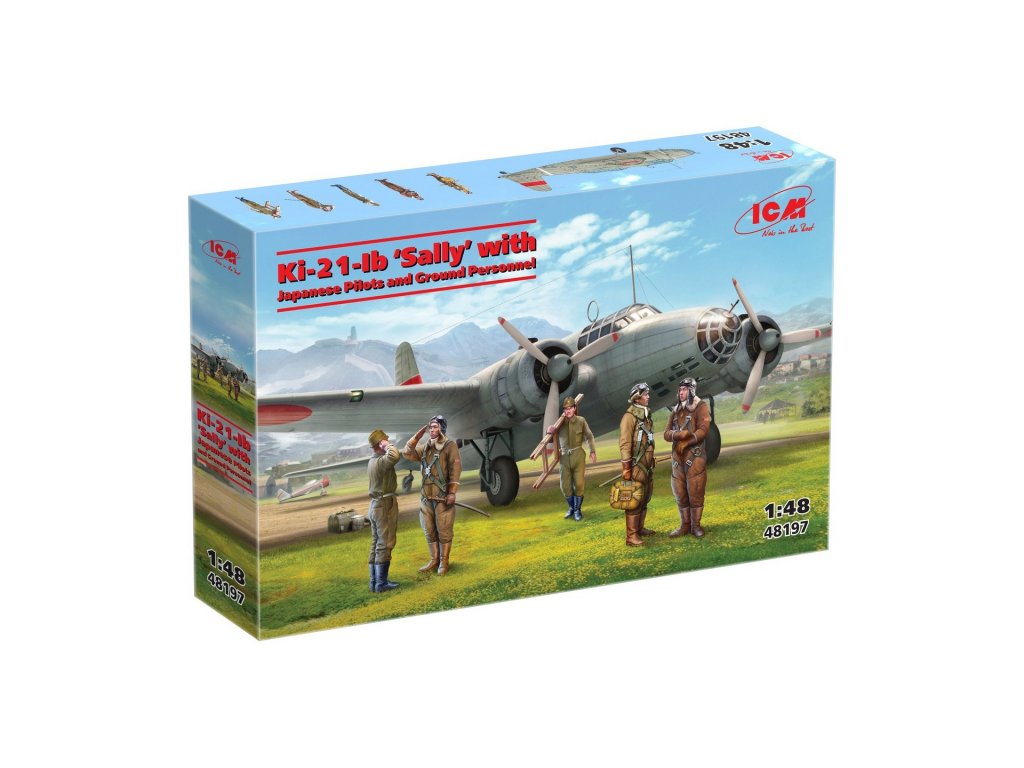 ICM 1/48 Ki-21-Ib Sally w/ Japan.Pilots&Ground Personnel crew