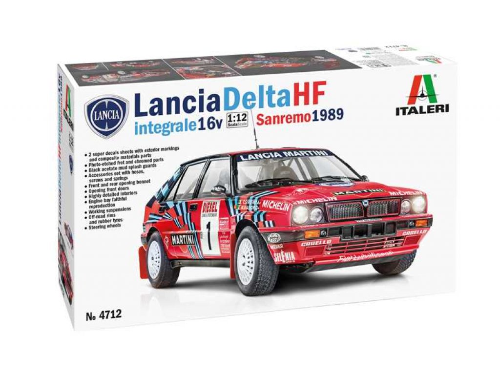 ITALERI 1/12 Lancia Delta HF Integrale 16v Sanremo 1989