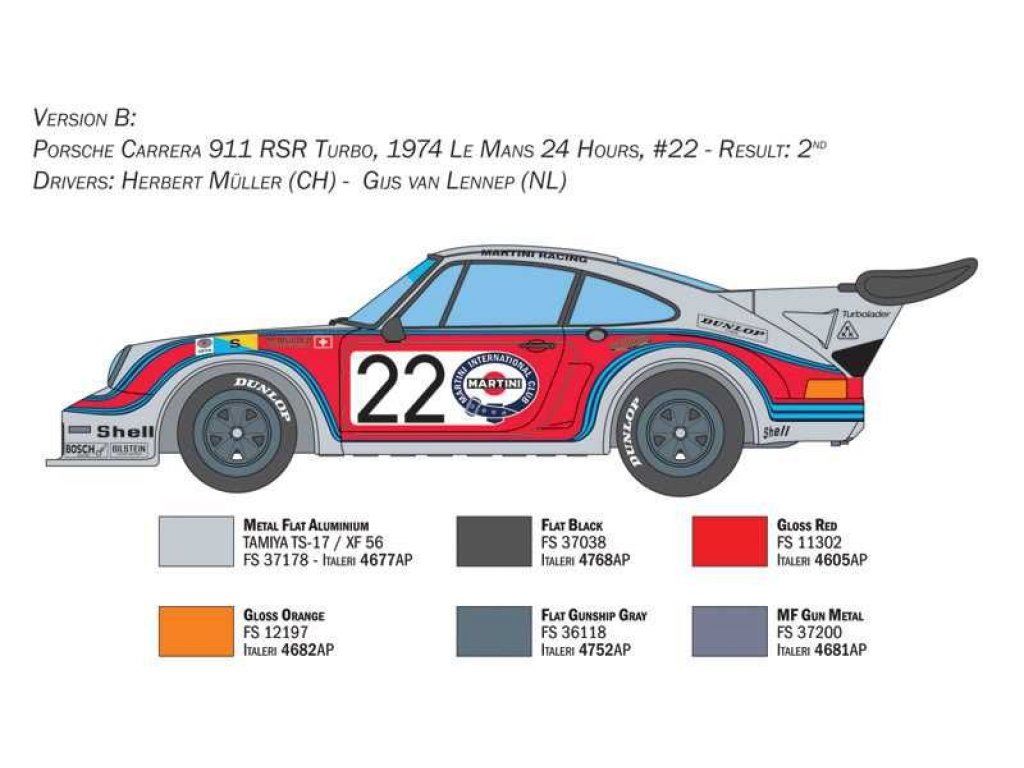 ITALERI 1/24 Porsche RSR 934