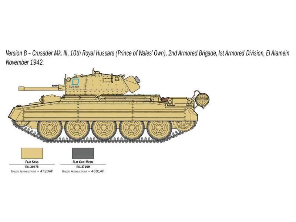 ITALERI 1/35 Crusider Mk.III with British Tank Crew