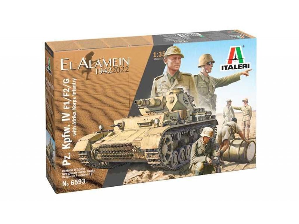 ITALERI 1/35 Pz.Kpfw.IV F1/F2/G With Afrika Korps Infantry