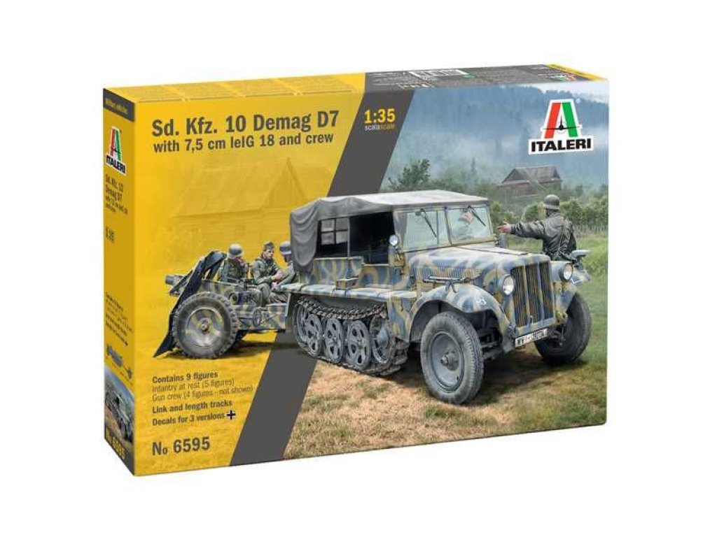 ITALERI 1/35 Sd. Kfz. 10 Demag with Le. IG18 and Crew (1:35)