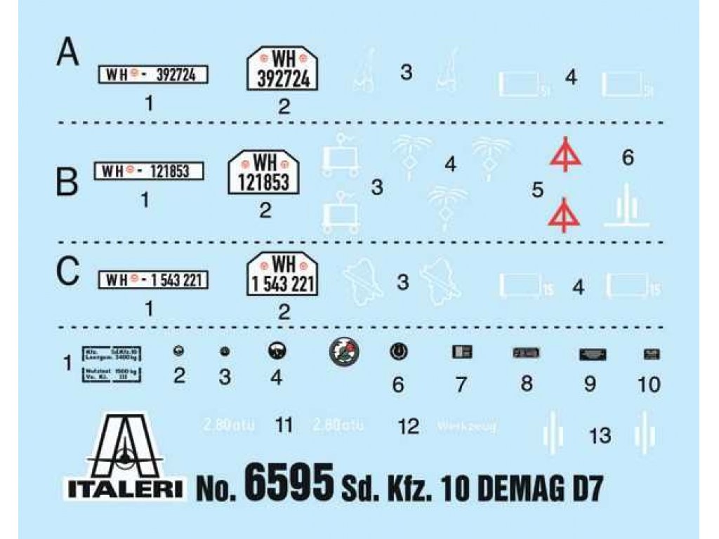 ITALERI 1/35 Sd. Kfz. 10 Demag with Le. IG18 and Crew (1:35)