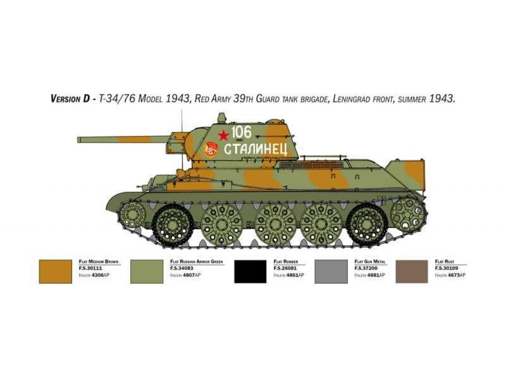 ITALERI 1/35 T-34/76 Mod. 43