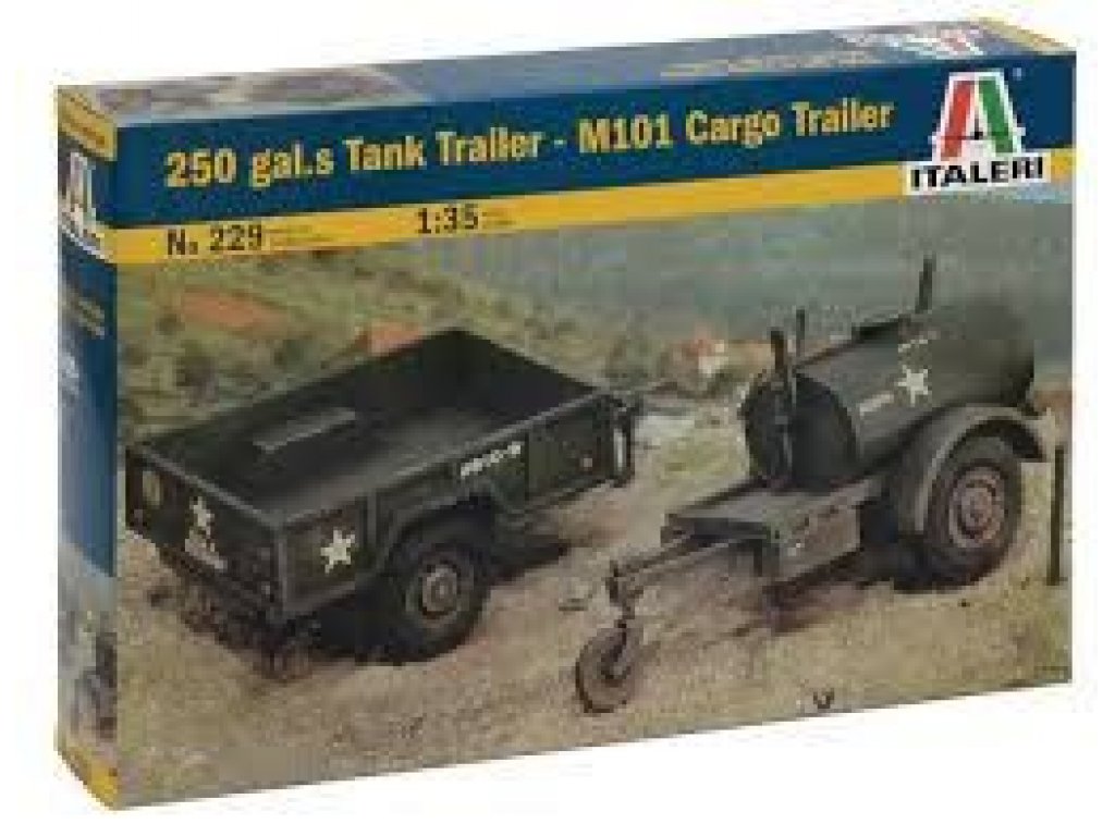 ITALERI 1/35 Tank Trailer and M101 Cargo