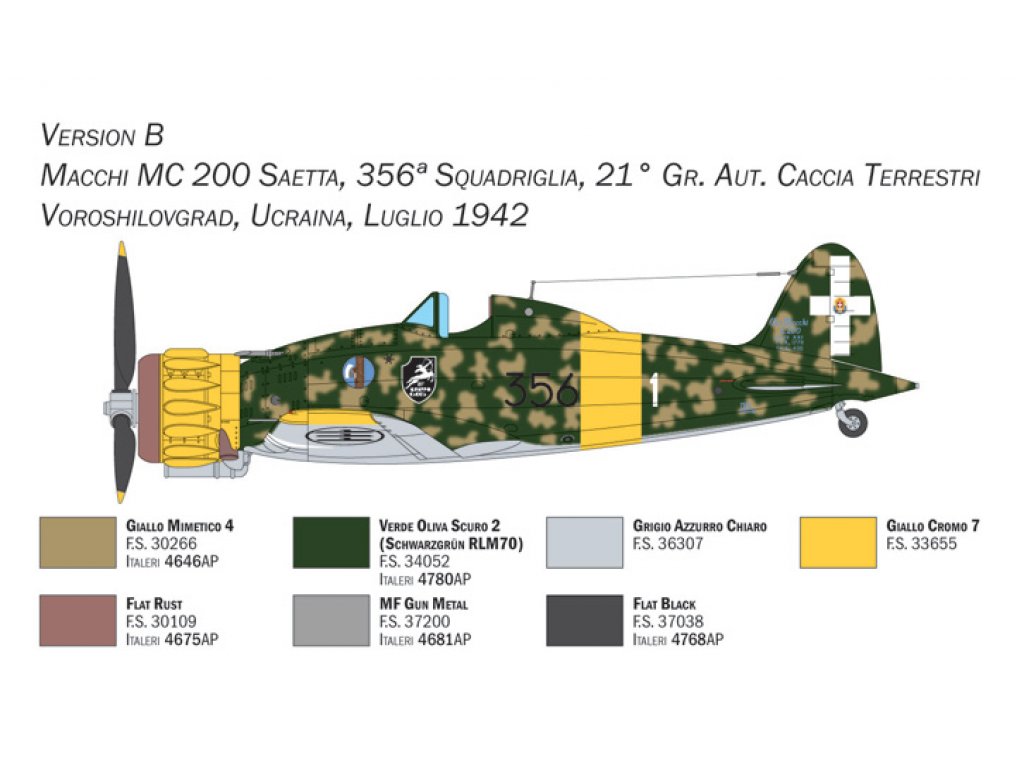 ITALERI 1/48 Macchi MC.200 Serie XXI-XXII