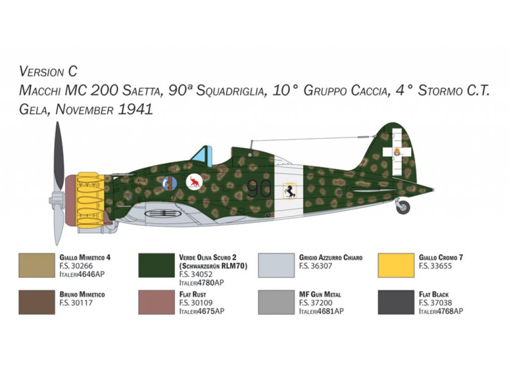 ITALERI 1/48 Macchi MC.200 Serie XXI-XXII