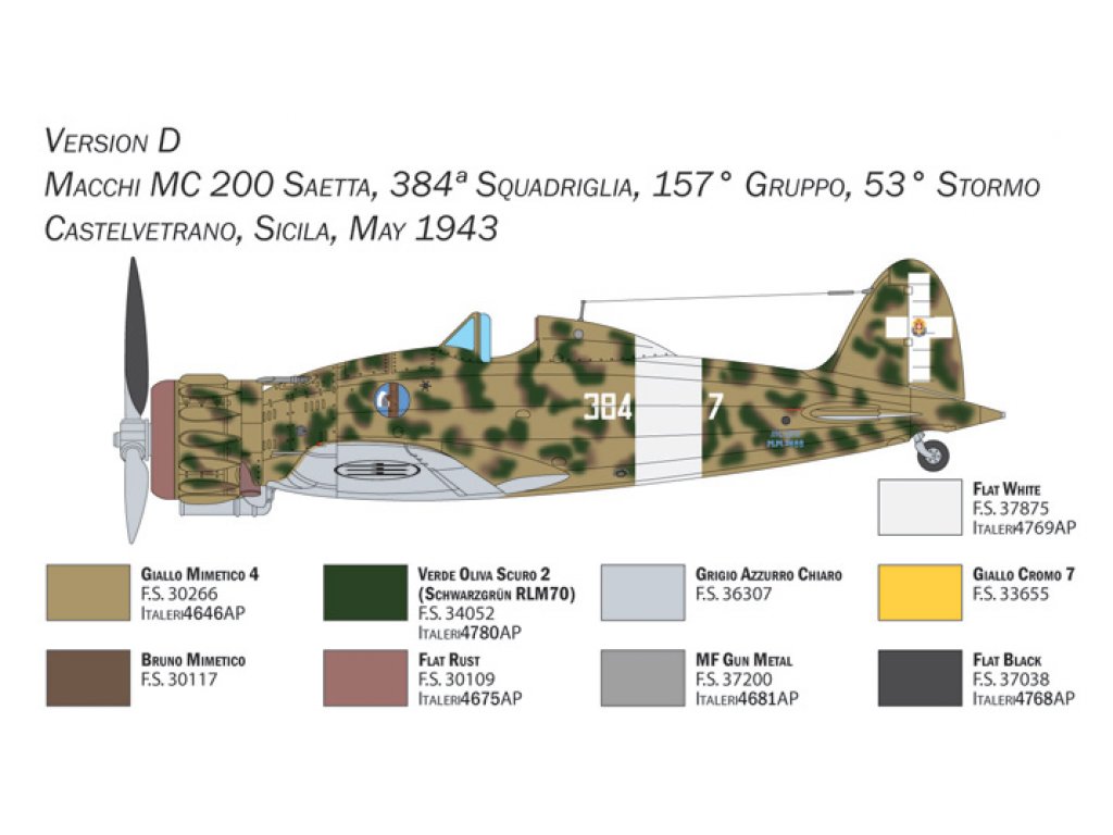 ITALERI 1/48 Macchi MC.200 Serie XXI-XXII