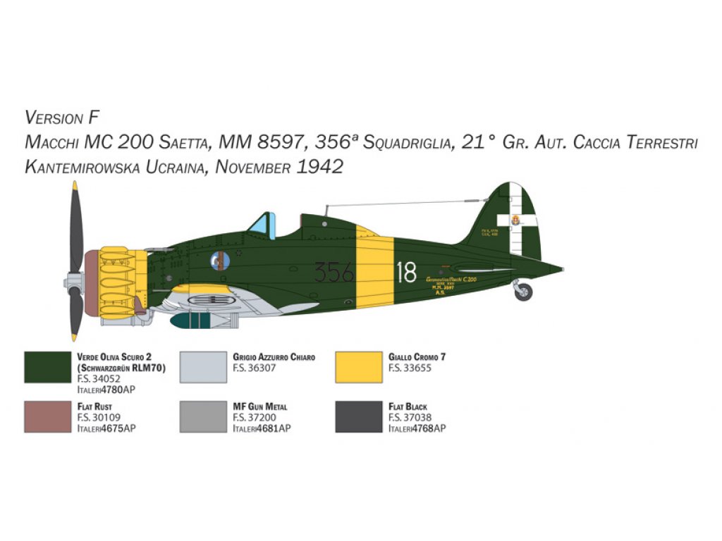 ITALERI 1/48 Macchi MC.200 Serie XXI-XXII