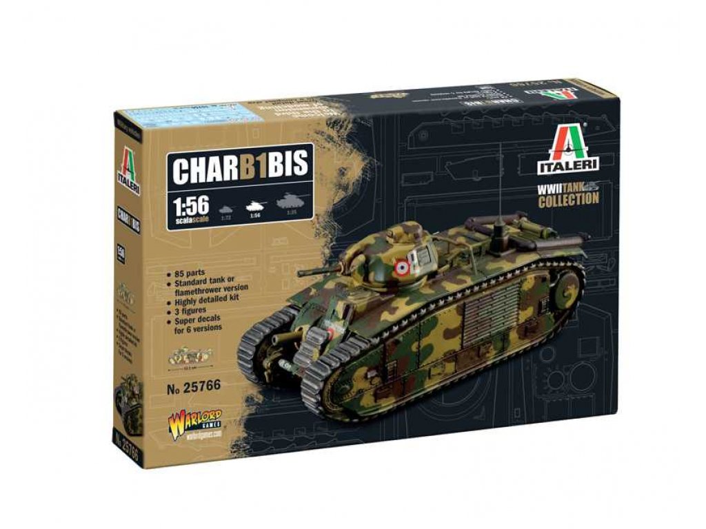 ITALERI 1/56 Char B1bis French Heavy tank