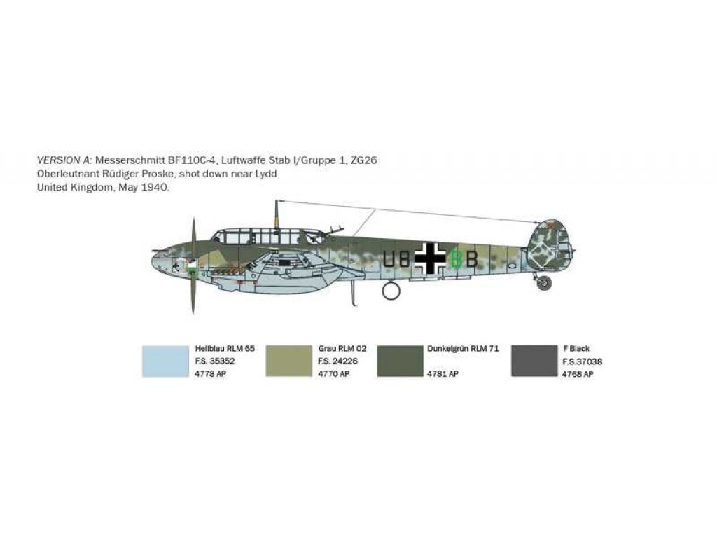 ITALERI 1/72 Bf-110 C3/C4 Zerstörer