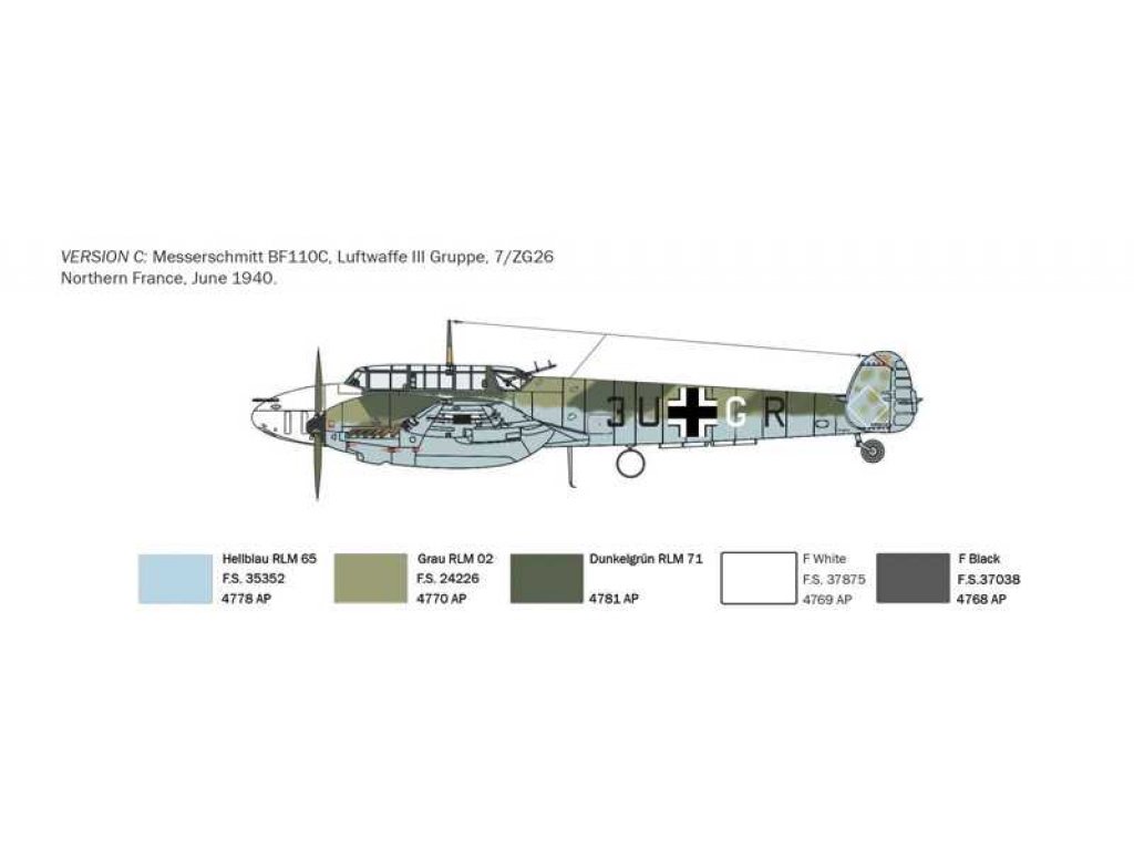 ITALERI 1/72 Bf-110 C3/C4 Zerstörer