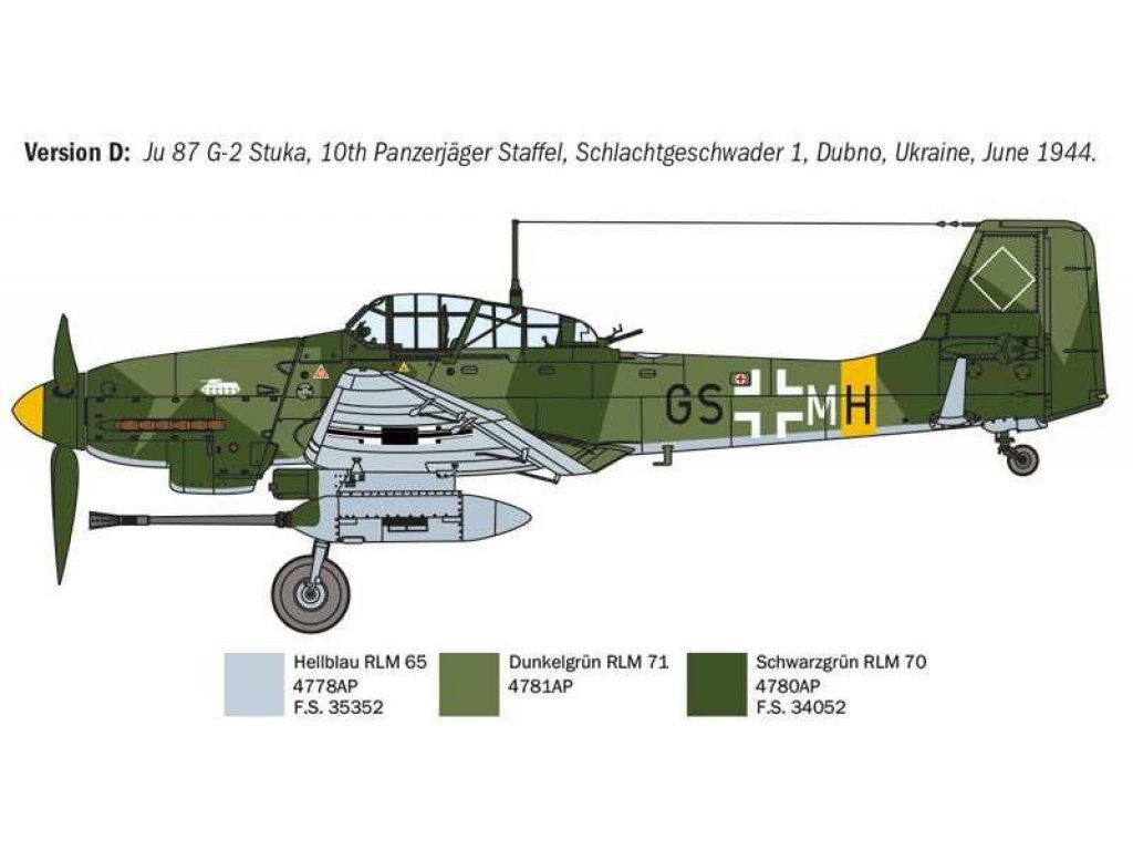 ITALERI 1/72 Ju-87 G-2 Kanonenvogel