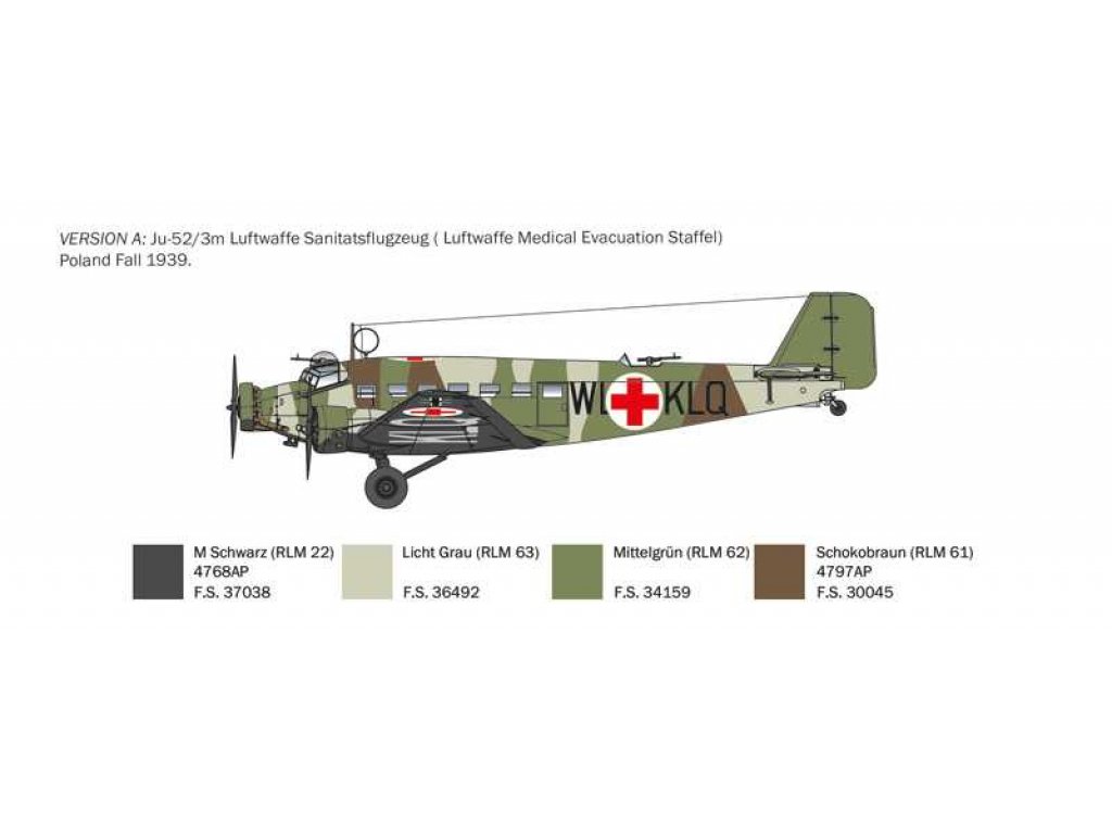 ITALERI 1/72 Junkers Ju-52/3m