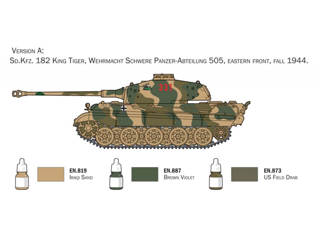 ITALERI 1/72 Sd.Kfz. 182 King Tiger Complete Set