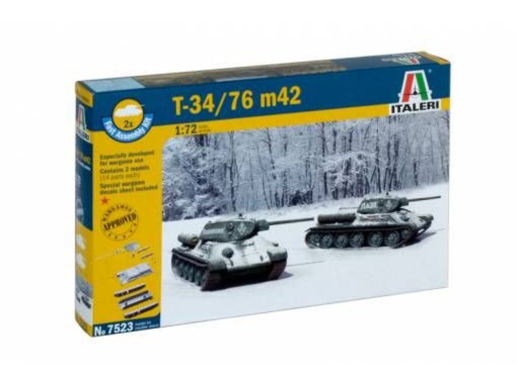 ITALERI 1/72 T-34/76 Mod.42 (2 X Fast.A.K.)
