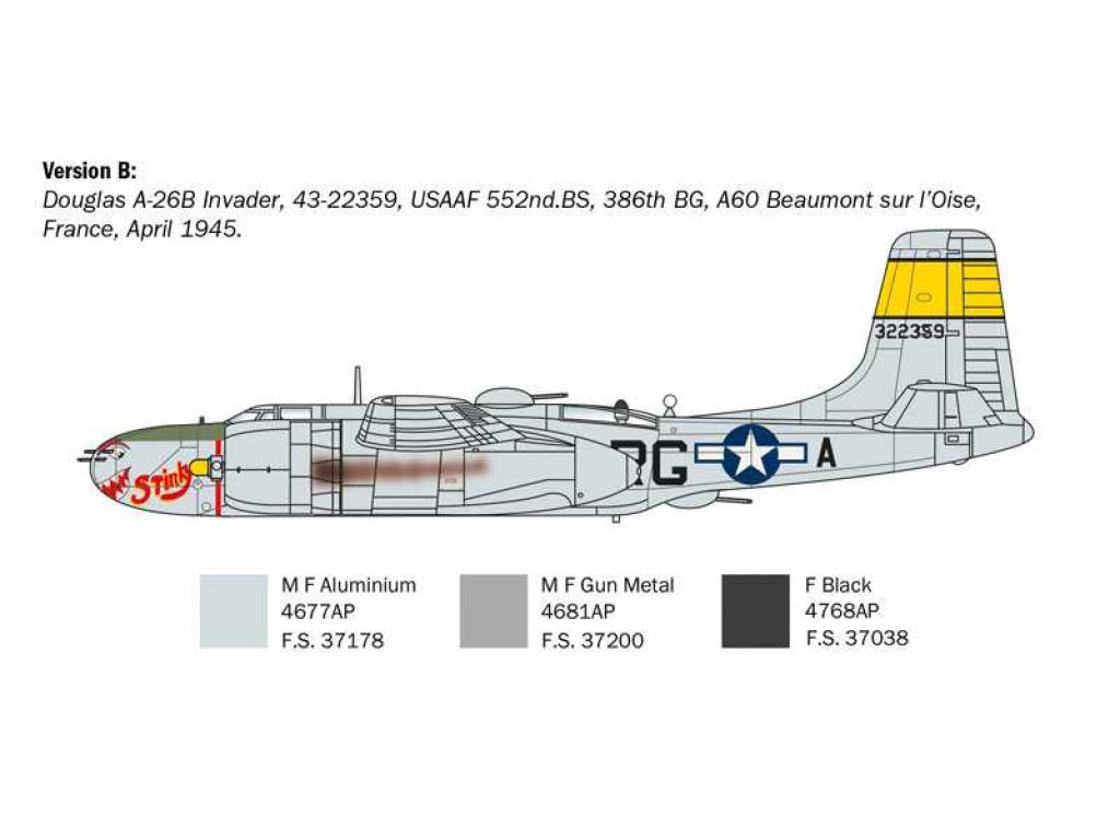 ITALERI 1274 1/72 A-26A/B Invader