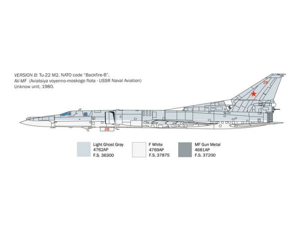 ITALERI 1440 1/72 Tu-22M3 BACKFIRE C 