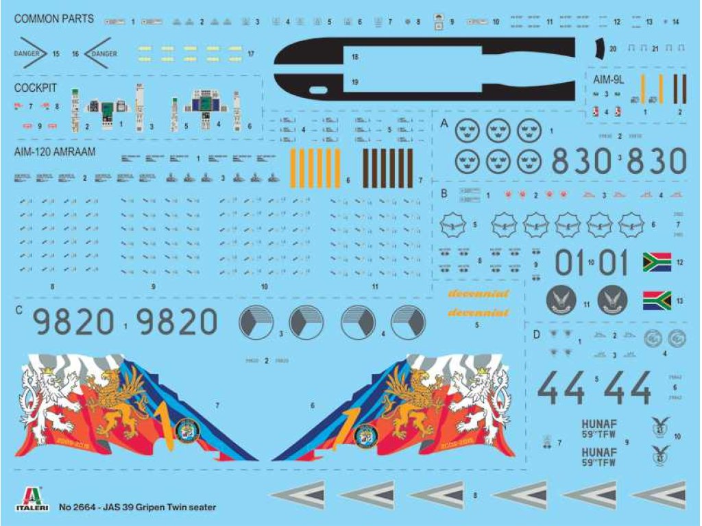 ITALERI 2664 1/48 JAS-39D Gripen 