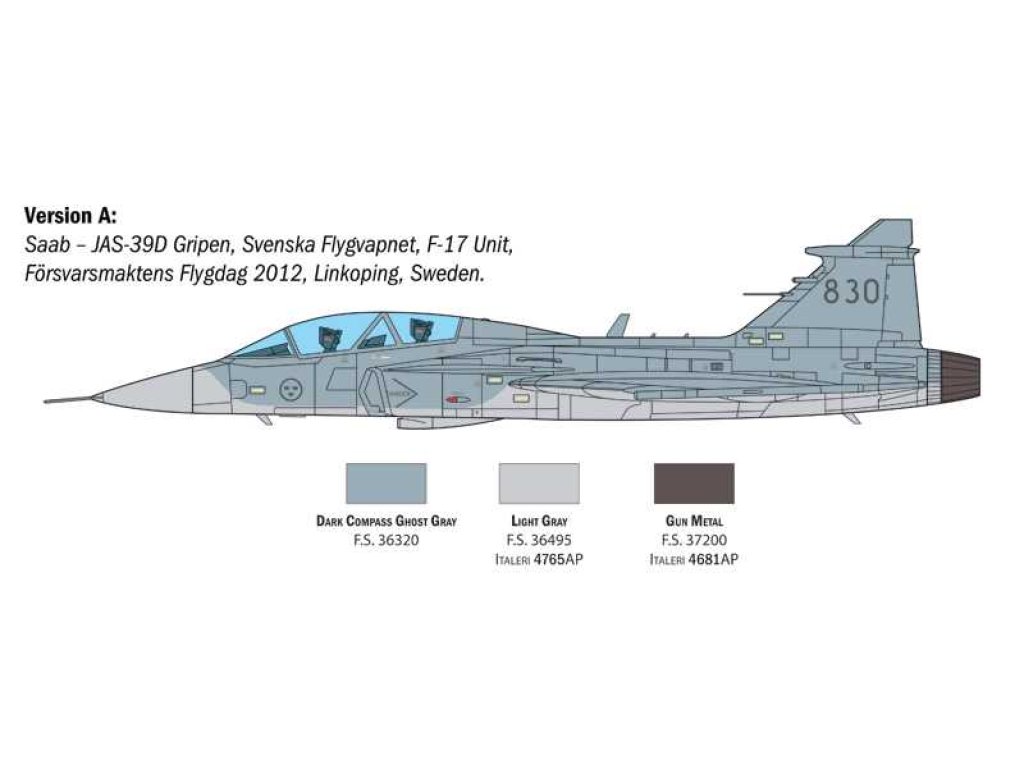 ITALERI 2664 1/48 JAS-39D Gripen 