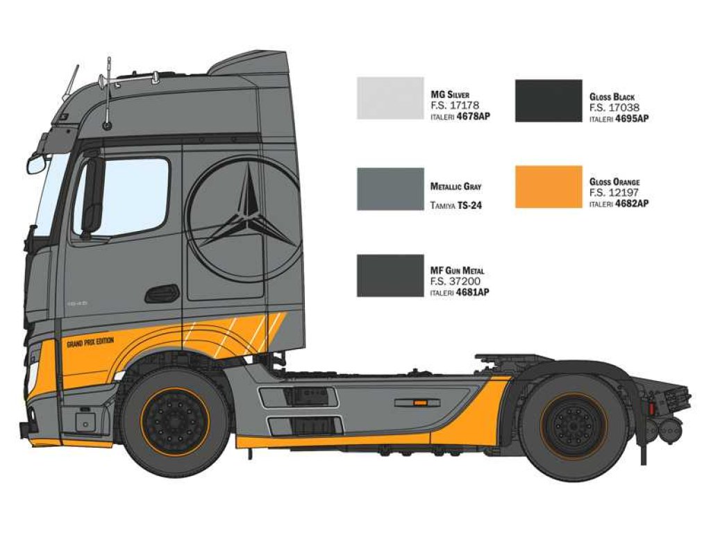 ITALERI 3968 1/24 Mercedes-Benz Actros MP4 Space Grand Prix Edition