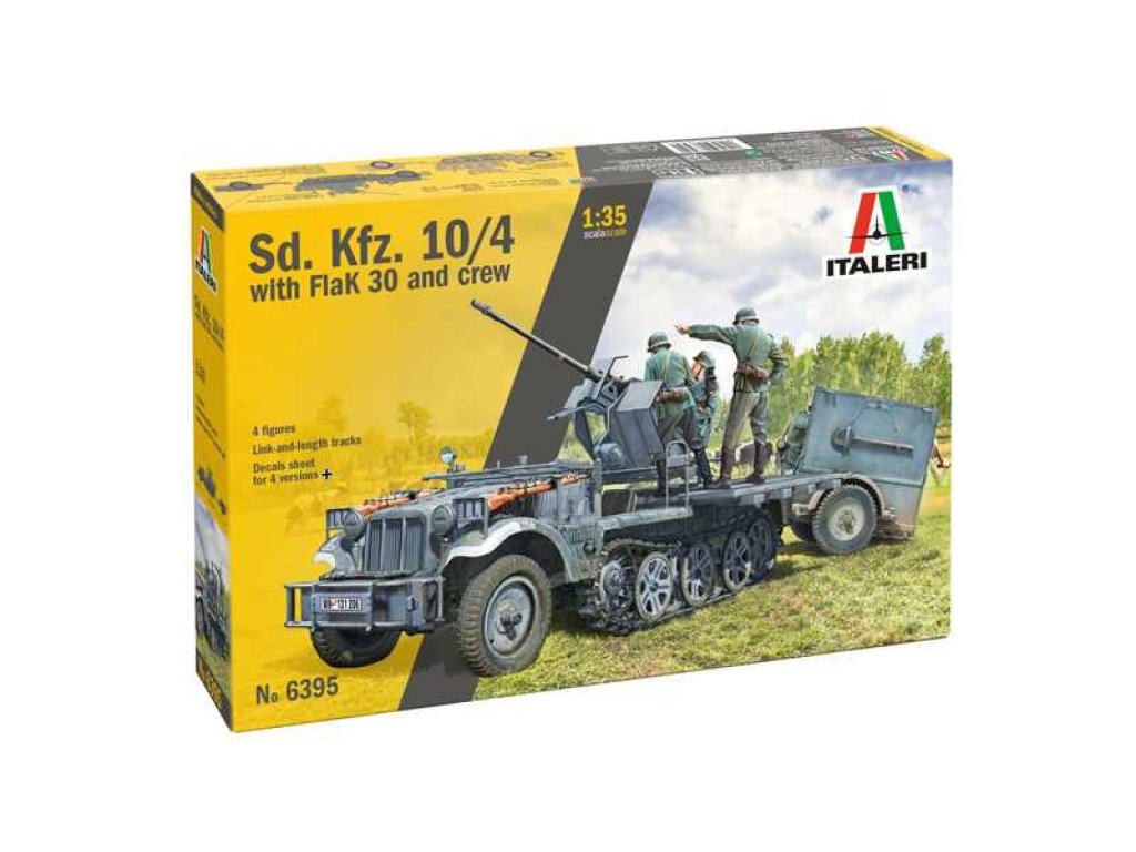 ITALERI 6395 1/35 Sd.Kfz 10/4 with Flak 30 and Crew