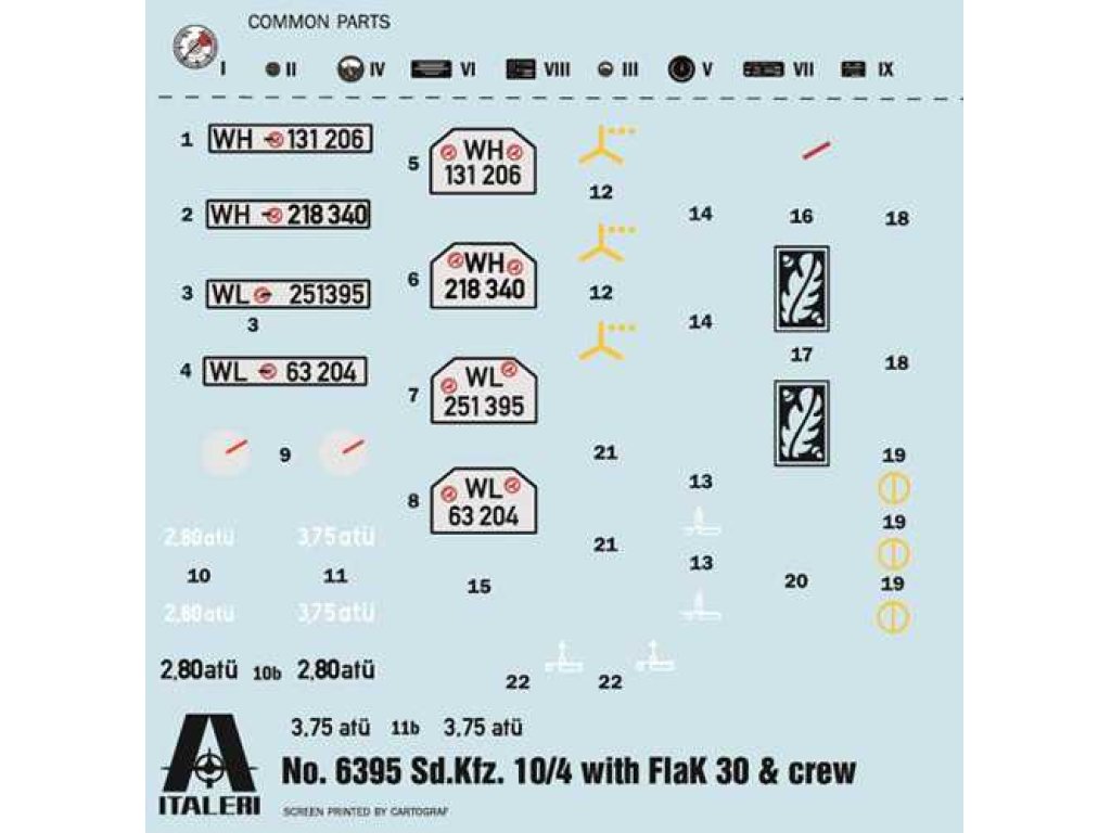 ITALERI 6395 1/35 Sd.Kfz 10/4 with Flak 30 and Crew