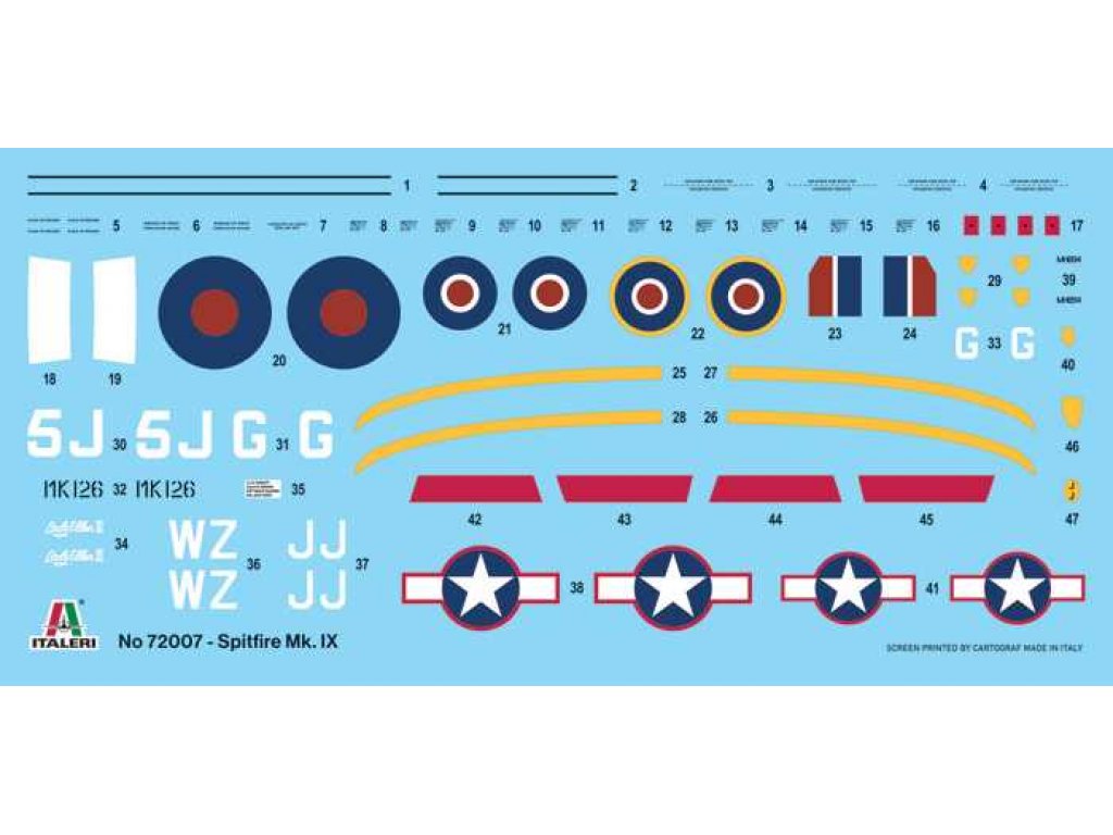 ITALERI 72007 1/72 Spitfire Mk. IX ModelSet