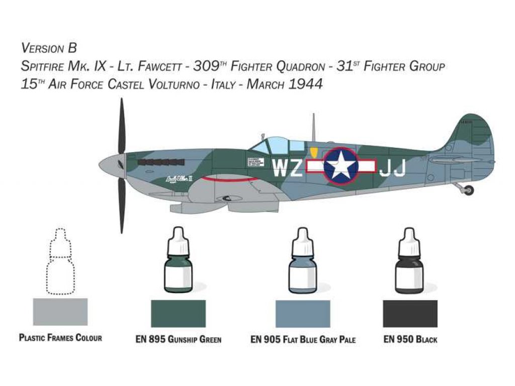 ITALERI 72007 1/72 Spitfire Mk. IX ModelSet