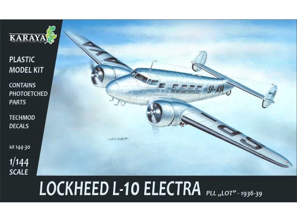 KARAYA 1/144 144-30 Lockheed L-10 Electra PLL LOT - 1936-39