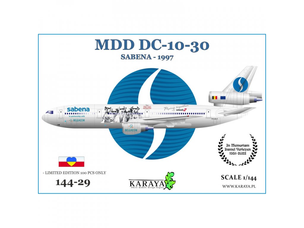 KARAYA 1/144 MDD DC-10-30 Sabena - 1977