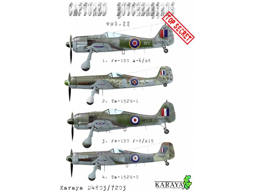 KARAYA 1/72 Decals Captured Butcherbirds Vol. II