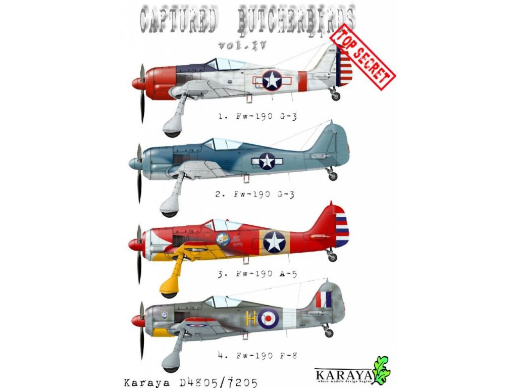 KARAYA 1/72 Decals Captured Butcherbirds Vol. IV