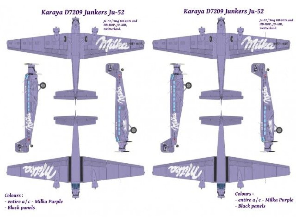 KARAYA 1/72 Decals Junkers Ju-52