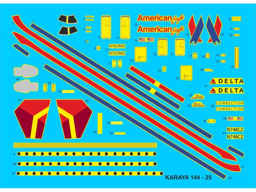 KARAYA D144-25 1/144  Embraer 170 Delta/UA