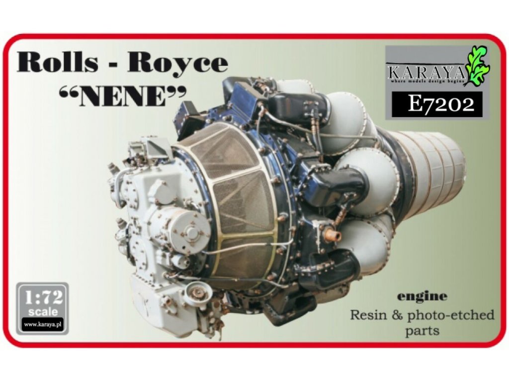 KARAYA E7202 1/72 Rolls-Royce "Nene" Engine exRV