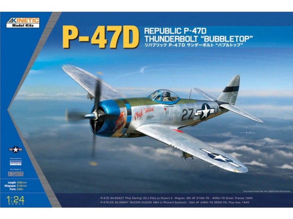 KINETIC 1 24 P 47D Thunderbolt BubbleTop Avax Models kinetic-1-24-p-47d-thunderbolt-bubbletop-avax-models